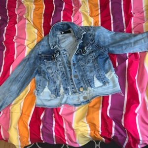 Demin cropped jacket